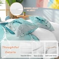 thumbnail image 3 of Aqua Marble Bedding 3 Piece Duvet Cover Set Queen Size, Modern Abstract Gradient Water Fluid Art Soft Microfiber Comforter Cover with Zipper Closure & Pillowcases, Wrinkle & FadeResistant Quilt Cover, 3 of 9