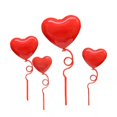 thumbnail image 3 of Cake Toppers 2 Sets Decorative Wide Application Attractive Love Heart Style Valentine‘s Day Party Cake Decors, 3 of 5