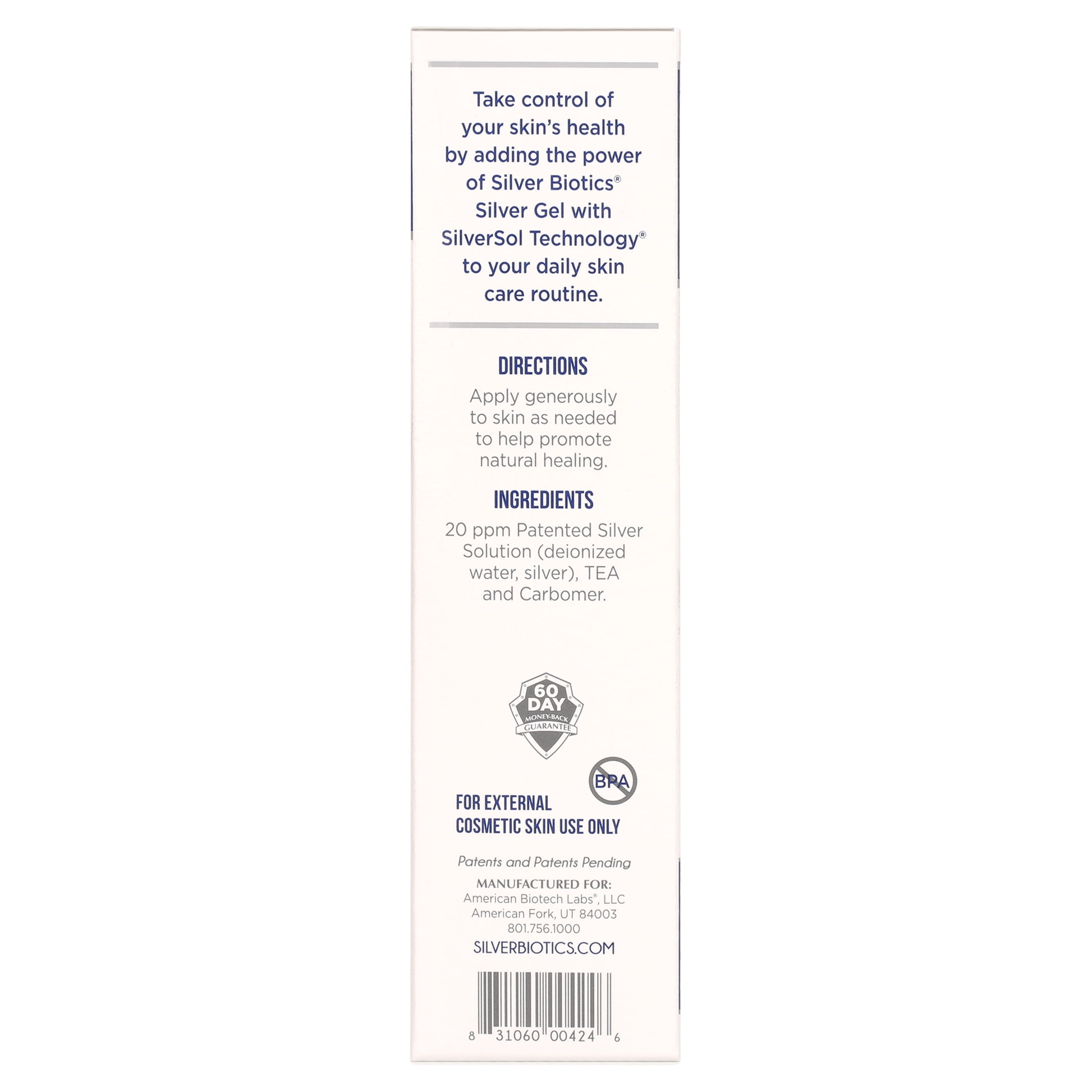 American Biotech Labs ASAP Ultimate Skin and Body Care, Silver Gel, 4 Fl Oz