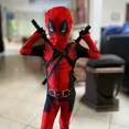 thumbnail image 4 of Traje de superhéroe de Deadpool para niños, traje de cosplay para niños, personaje de película de fantasía, disfraz de Peter Parker, máscara, esgrima, 4 of 5