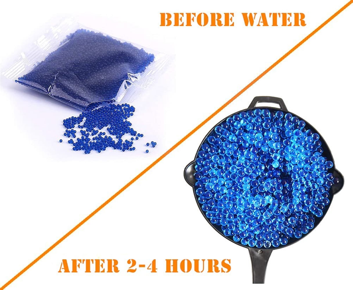 Adofi Water Balls Beads Refill Ammo (7-8 mm, 6 Pack, 10000 Pieces Per Pack),Gel Splater Ball Blaster Bullets Made of Non-Toxic Eco Friendly Water Ball Compatible with Gel Ball Blaster Toy