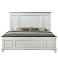 thumbnail image 5 of JERFIT 5-Piece Modern Farmhouse King Bedroom Set with Shiplap Headboard, Distressed Antique White Dresser, Nightstands & Mirror, 5 of 10