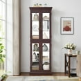 thumbnail image 4 of CQSXDA 72" Curio Storage Glass Display Cabinet with Light, Wine Cooler for Living Room, Kitchen, 4 of 16