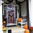 thumbnail image 3 of 2pcs Black Halloween Lace Window Curtain, Spider Web Bats Door Curtain Panel Decor for Spooky Halloween Holiday Party Decoration, 40 x 84 Inch, 3 of 7