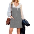thumbnail image 5 of Women Summer Striped Casual Denim Dress Sleeveless Denim Dress with Pockets, 5 of 7