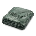 thumbnail image 2 of Mainstays Rustic Designs Green Brier Dot Botanical Cotton Blend Jacquard Knit Tapestry Throw, 50" x 60", 2 of 7