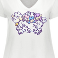 thumbnail image 4 of Inktastic Fluffy Sheep Family Women's Plus Size V-Neck T-Shirt, 4 of 5