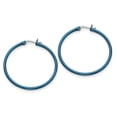 thumbnail image 1 of Boucles d'Oreilles en Acier Inoxydable Plaqué Bleu 42mm 2mm, 1 of 7