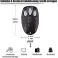 thumbnail image 4 of 2 Pack Replacement Garage Door Transmitter for Chamberlain Liftmaster (94335e | 84335e | Ml700 | Ml500 | Ml850 | Merlin + C945 | C840 Se), 4 of 5