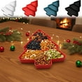 thumbnail image 3 of Usloyux Under $5 Christmas Tree Snack Tray, Three-Compartment Serving Platter for Fruit Nuts, Holiday Party Decor Tableware, Daily Use Decorative Serving Dish, 3 of 9