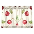 thumbnail image 7 of Yayeee Kitchen Curtains Tier Pair Light Filtering 27"x36" Rod Pocket Short Cafe Window Panel, Watercolor Cherry, 7 of 7