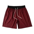 thumbnail image 6 of IWRICH Men's Swim Trunks Quick Dry Beach Shorts with Zipper Pockets and Mesh Liner Red XL, 6 of 8