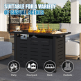 thumbnail image 4 of Clouddwell 42" Rectangle Propane Fire Pit Table – 50,000 BTU Outdoor Patio Heater with Removable Lid, Waterproof Cover & Lava Rocks, Black, 4 of 8