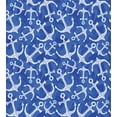thumbnail image 3 of Anchor Duvet Cover Set, Sea Anchor with Weird Modern Lines Marine Life Equipments Sailing Hope Image, Decorative 2 Piece Bedding Set with 1 Pillow Shams, Twin Size, Azure Blue White, by Ambesonne, 3 of 3