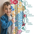 thumbnail image 3 of Blackout Kids Curtains,Vibrant Mixed Pioneer Flower Pattern Childrens Insulated Curtains Set Of 2,Bedroom Essentials,Toddler Room Decor 52x63in(132x160cm), 3 of 5