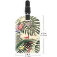 thumbnail image 6 of Square 2Pack PU Leather Tropical Palm Floral Cruise Luggage Tag with Privacy Cover and Name ID Tag for Travel Handbags Backpacks Luggage Tags, 6 of 6