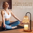 thumbnail image 7 of Funistree Flower Candle Warmer Lamp with Timer & Dimmer, Adjustable Height, House Warming Birthday Gifts for Women Mom, Wax Warmer Lamp for Jar Candles with 2 Bulbs, 7 of 7
