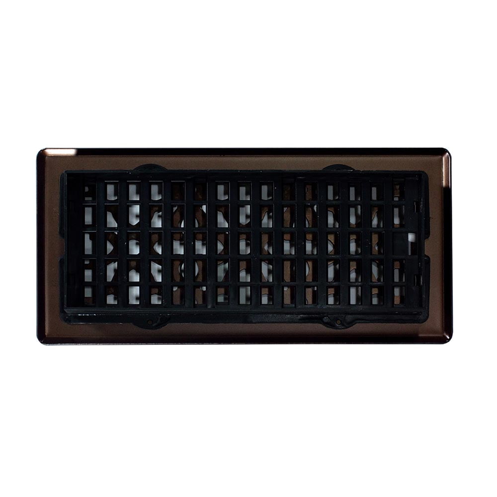Decor Grates 4x10 Gothic Floor Register Vent Cover, Adjustable Airflow Control, Rubbed Bronze (AGH410-RB)