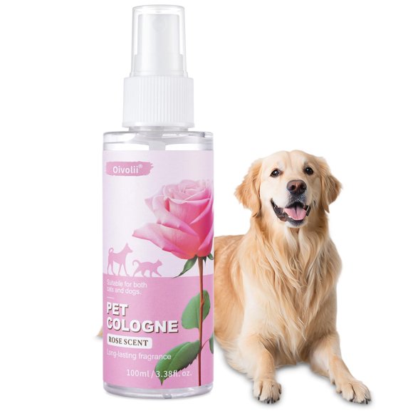 Colonia para mascotas Oivolii Premium con aroma a rosas, 100 ml, en aerosol