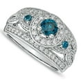 thumbnail image 2 of Magnetic Sapphire and Diamond Cheap Engagement Ring 1.00 Carat Diamond on Gold, 2 of 3