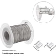 thumbnail image 2 of 328 Feet/109 Yards 0.6mm Heavy Duty Picture Hanging Wire 304 Stainless Steel Photo Frame Hanging Wire with 30 pcs Aluminum Crimping Loop Sleeve for Mirrors Frames Load Capacity 13.8LB, 2 of 9