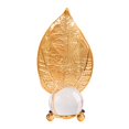 thumbnail image 1 of Simple Modern Light Luxury Golden Leaf Crystal Ball Decoration Study Room Model Room Desktop Metal Decoration Decoration, 1 of 8
