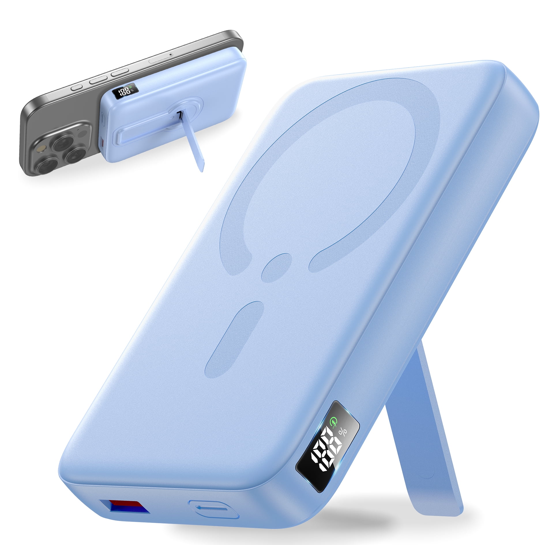 Magnetic Portable Charger, 10000mAh Wireless Power Bank 22.5W Fast