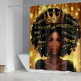 thumbnail image 3 of 4PCS African American Woman Bathroom Shower Curtain Set with Rugs, Afro Inspirational Quote Shower Curtain Sets with Hooks,Waterproof Fabric Black Queen Shower Curtains for Bathroom Decor, 3 of 7