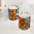thumbnail image 5 of 2 Pack Qtip Holder Dispenser Various Colorful Hand Clear Plastic Storage Apothecary Jars for Cotton Swabs Balls Pads Floss, 5 of 7