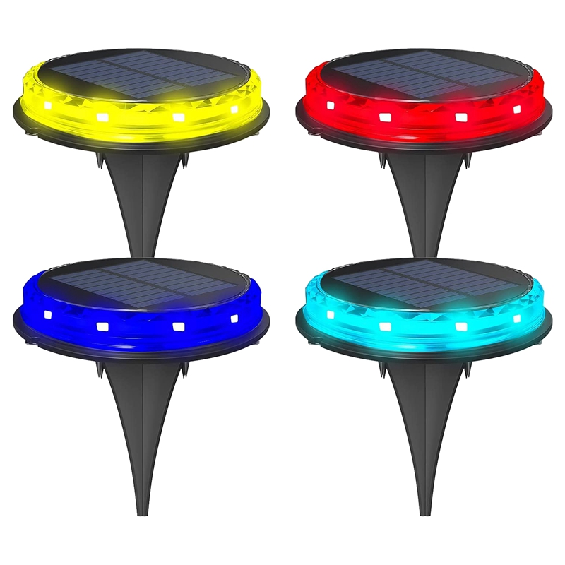 Solar Lights Outdoor Solar Ground Lights Outdoor 4 Pack for Patio Pathway Lawn Yard Deck
