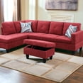 thumbnail image 6 of JESTOP 28.5" Ottoman with Storage, Fabric Ottoman Foot Rest Stool, Rectangle Upholstered Footstool, Storage Bench, 6 of 7