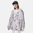thumbnail image 4 of Pofeuu Lavender Flowers Print Sun Protection Outdoor Lightweight Full Zip UV Cooling Hoodie Long Sleeve Summer Clothing for Outdoor Hiking-XX-Large, 4 of 5
