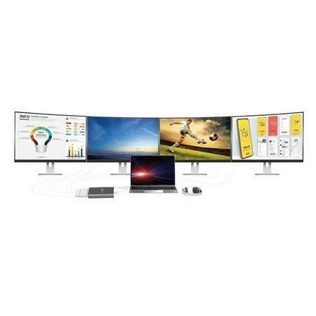 j5create - USB-C to 4-Port HDMI Multi-Monitor Adapter - Silver