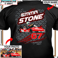 thumbnail image 3 of Dirt racing Personalized T-shirt, Dirt track racing custom photo, name & number t-shirt,father's day Xmas gift for car guys Print on the back (BK543), 3 of 5