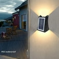 thumbnail image 7 of Solar Up Down LED Wall Light Outdoor Waterproof Sconce | IP65 ABS Modern Garden Patio Porch Pathway Fixture | Solar Powered Warm Multicolor Night Lamp | 8x10.6x16.8cm | 1 Pack, 7 of 7