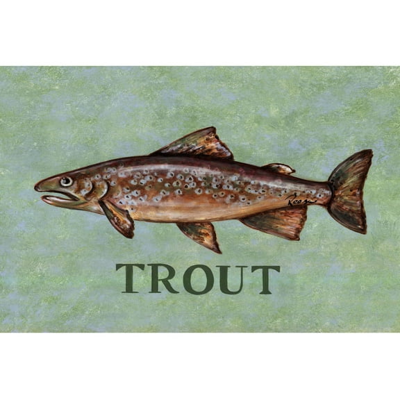 Marmont Hill "Trout" by Reesa Qualia Painting Print on Wrapped Canvas