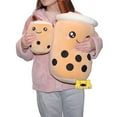 thumbnail image 4 of AIXINI 9.4 inch Stuffed Boba Plushie Bubble Tea Plush Pillow Cartoon Cylindrical Milk Boba Tea Cup Pillow, Super Soft Kawaii Hugging Cushion Realistic Plush Food, 4 of 4