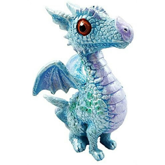 Aqua Mirage Oceanic Blue Emerald Dragon Baby Hatchling Figurine Collectible
