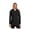 Deep Black, variant on Women's Waterproof Rain Shell | Lightweight Rain Jacket, Longer Length, Two Way Zipper, Brimmed Hood - Deep Black L