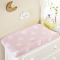 thumbnail image 3 of EVERYDAY KIDS 2 Pack Changing Pad Cover - Pink/White Hearts and Dots, 3 of 10