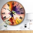 thumbnail image 2 of DesignArt Creative Flower in Multiple Colors Large Wall Clock, 2 of 2