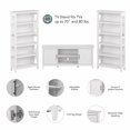 thumbnail image 4 of Key West TV Stand for 70 Inch TV w/ Bookcases in White Oak - Engineered Wood, 4 of 7