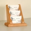 Wooden Mallet 3 Pocket Business Card Holder in Light Oak