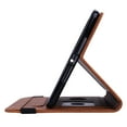 thumbnail image 4 of Case for Samsung Galaxy Tab A8 10.5" 2022 SM-X200/X205, Multi-Angle Viewing Folio Stand Smart Shell Embossed Pattern PU Leather Cover with Auto Sleep/Wake Pencil Holder Card Slot Case, Brown, 4 of 15