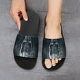 thumbnail image 6 of GZHJMY Stylish Slides for Women Men, Skull and Crossbones American Past Flag Soft Flexible Slip-on Sandals Slippers, 6 of 7