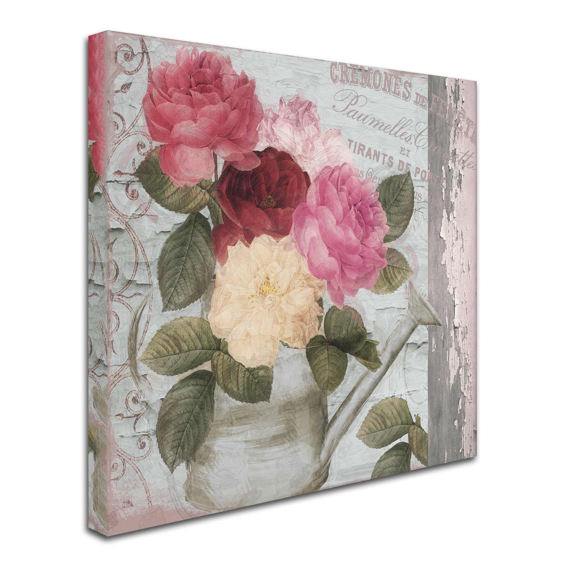 Trademark Fine Art "Chalet d'Ete Roses" Canvas Art by Color Bakery
