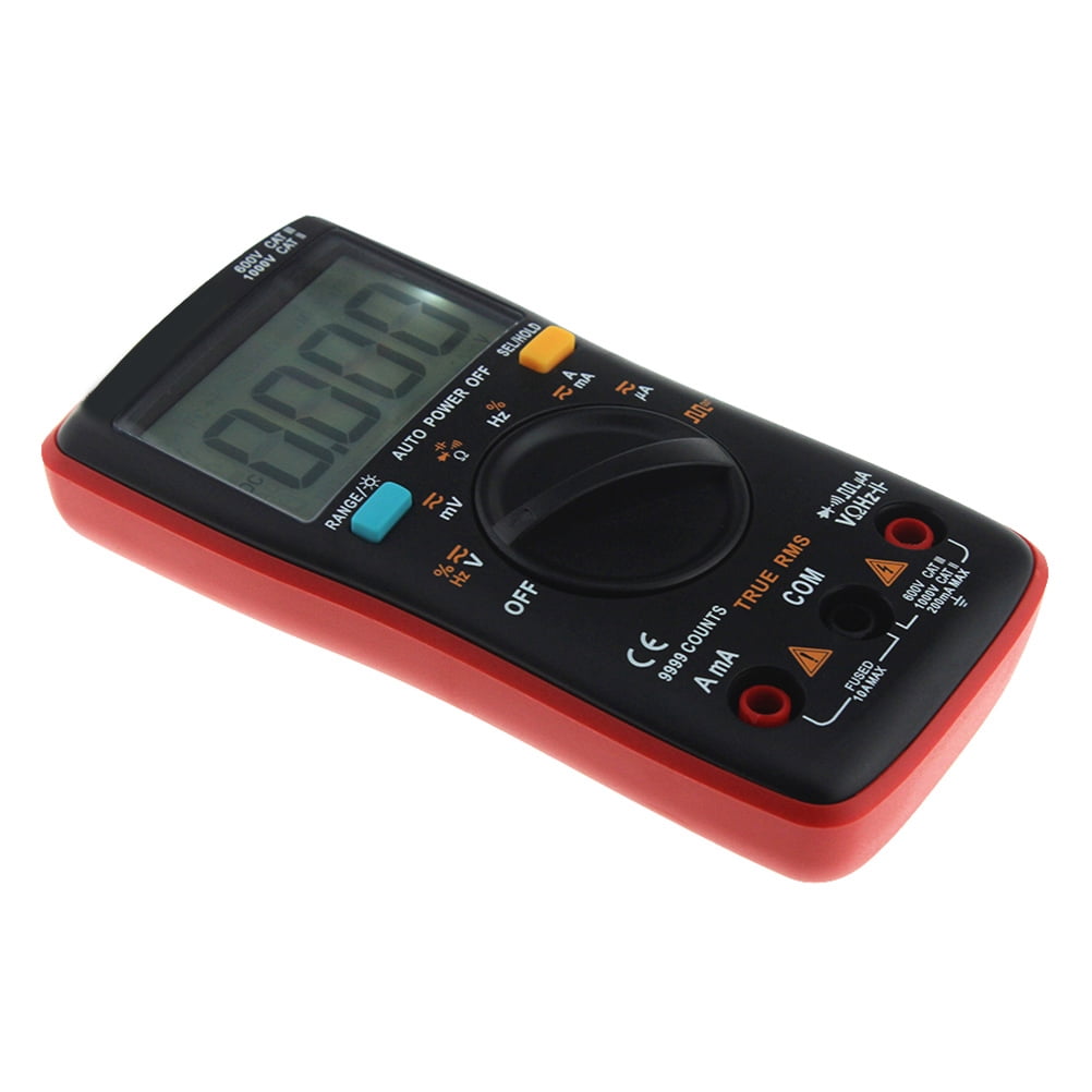 Raindrops Handheld Digital Multimeter with LCD Screen for Accurate Voltage, Current, Resistance and Continuity Testing Tool