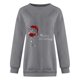 thumbnail image 3 of Gibobby Sudadera Navidad mujer navideño para mujer, cuello redondo, manga larga, navideño, sudaderas navideñas informales(Gris,CH), 3 of 4