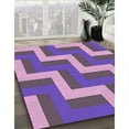 thumbnail image 3 of Ahgly Company Machine Washable Indoor Square Transitional Purple Amethyst Purple Area Rugs, 3' Square, 3 of 7