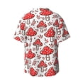 thumbnail image 4 of Goofa Amanita Red Mushroom Printed Men's Casual Short-sleeved Shirt,Lightweight Breathable Button-down,Summer Casual men's top,Versatile Fashion shirt-, 4 of 7